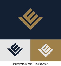 monogram logo letter EV or VE modern look, simple, minimalist, sporty