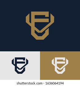 monogram logo letter EV or VE modern look, simple, minimalist, sporty