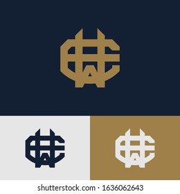 monogram logo letter EW or WE modern look, simple, sporty