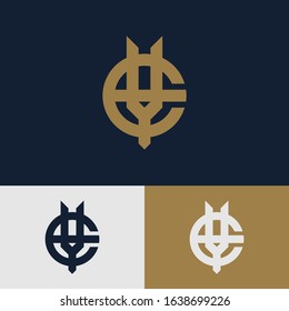 monogram logo letter EY or YE sporty, minimalist, modern, interlock