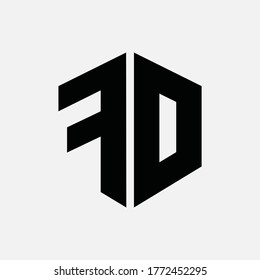 Monogram logo letter F, N, FN or NF modern, simple, sporty, black color on white background