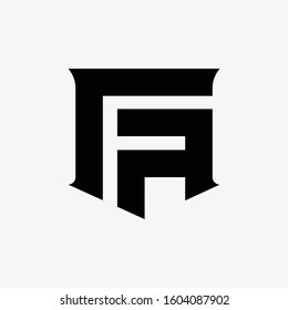 monogram logo letter FA or AF sport, strong, vintage on white background