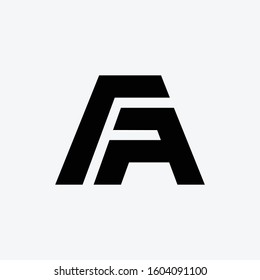 monogram logo letter FA or AF simple, sport, and modern on white background