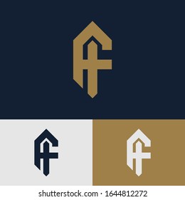monogram logo letter FI or IF modern, simple, sporty, interlock