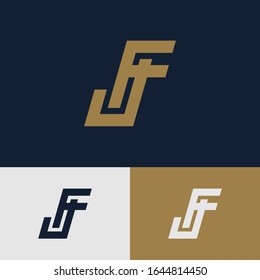 monogram logo letter FJ or JF modern, sporty, simple, minimalist