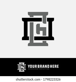 Letra G, O, GO u OG del logotipo en un fondo blanco