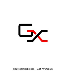 Monogram-Logo-Buchstabe GX für den ersten