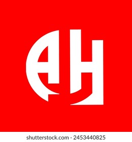 Monogram logo letter A H