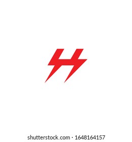 la letra H del logotipo en forma de relámpago, el logotipo de energía