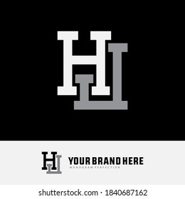 Monogram Logo Letter H J Hj Stock Vector (Royalty Free) 1840687162 ...