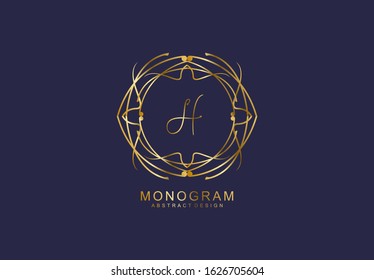 Monogram Logo Letter H Minimalist Unique Elegant Symbol