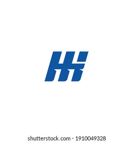 The monogram logo letter HI is sliced, HI initial IH letter logo type mark icon vector, Initial Letter HI Linked elegant Logo Icon Design Template Element