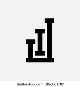 Monogram logo letter I, J, IJ or JI modern, simple, sporty, black color on white background