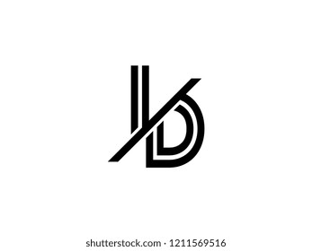 The monogram logo letter ID is sliced black