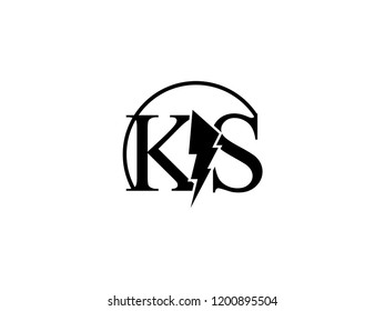 Monogram Logo Letter Ks Split By Stock Vector Royalty Free 1200895504