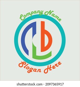 monogram logo letter a l b vector illustration design