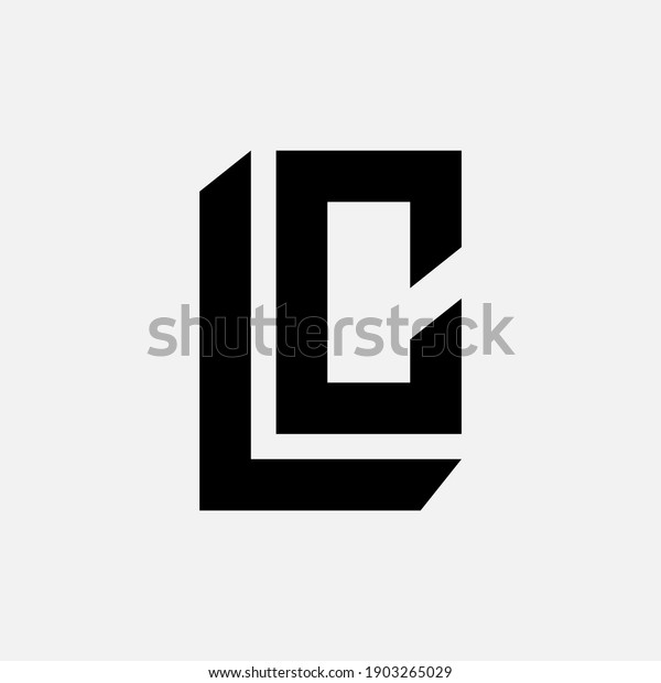 Monogram Logo Letter L C Lc Stock Vector (Royalty Free) 1903265029 ...