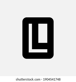 Monogram logo letter L, O, LO or OL `modern, simple, sporty, black color on white background