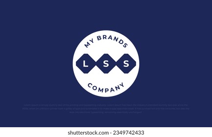 letra L y S del logotipo en forma de círculo