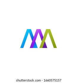 monogram logo, letter A and M design template