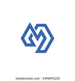 monogram logo letter M in a modern style