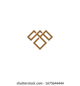 monogram logo letter MA with a heart shape