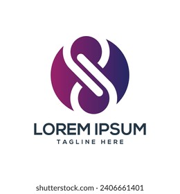 Marca de logotipo de monogramo Marca de carta moderna plantilla de diseño sencillo