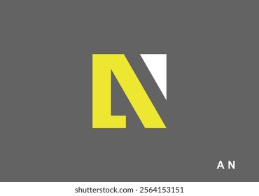 monogram logo letter A N with arrow symbol