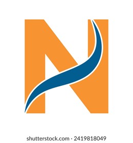 Monogram logo letter N for business and company sign