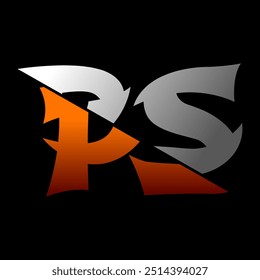 Monogram Logo letter P with S combination. Vector illustration 