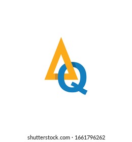 letra de logotipo de monogramo a y plantilla de diseño q