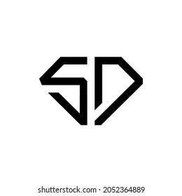 monogram logo letter S and D