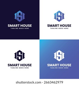 Monogram Logo with Letter S and H