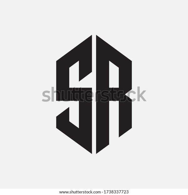 Monogram Logo Letter S R Sr Stock Vector (Royalty Free) 1738337723