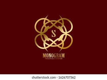 Monogram Logo Letter S Unique Elegant Symbol