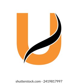 Leyenda del logotipo de Monograma U para la firma de empresas y empresas