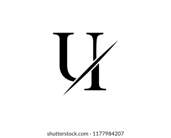 The monogram logo letter UI is sliced