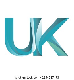 Monogram logo of letter UK in vector format. Editable and easy to custom as your needs