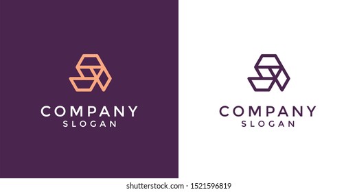 Monogram logo of letter AS in vector format. Editable and easy to custom as your needs