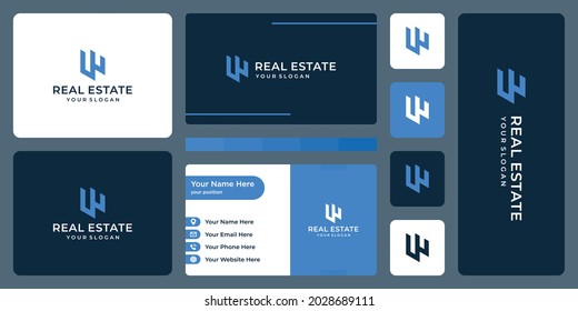 monogram logo letter W with building shape. icons for business, buildings, real estate, construction, simple.
