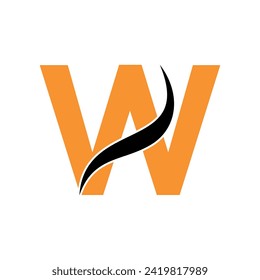 Monogram logo letter w for business and company sign