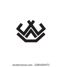 monogram logo for letter W,A, and U.
