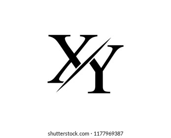 Monogram Logo Letter Xy Sliced Stock Vector (Royalty Free) 1177969387 ...