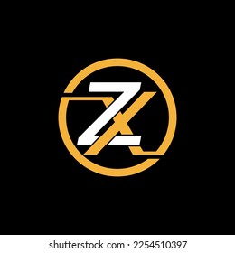 Monogram logo of letter ZX in vector format. Editable and easy to custom as your needs