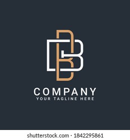 letras del logotipo BB en oro y blanco
