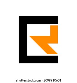 Monogramm Logo der Buchstaben C und R. ein modernes, elegantes und stilvolles Logo.