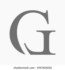 Monogram logo for the letters GL which is simple and elegant. The choice of serif fonts makes the logo look mature and luxurious but still sophisticated because of its simplicity.