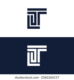 Monogram logo letters LT or TL.
