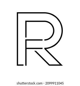 monogram logo of the letters R and F. a modern, elegant and classy logo.