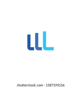 monogram logo letters WL or WLL with simple shapes and modern styles